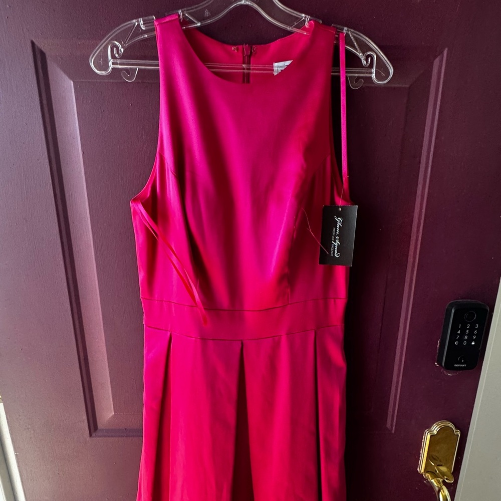 Mac Duggal Pink Midi Dress